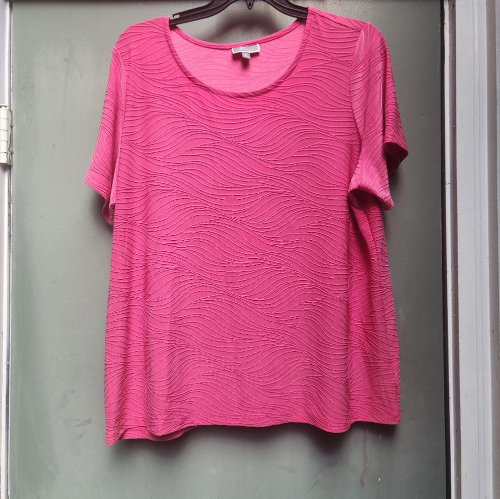 JM Collection Women's Pink 3x Top
